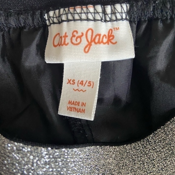 Cat & Jack (XS)4/5- Black & silver sparkle skirt - Picture 2 of 2